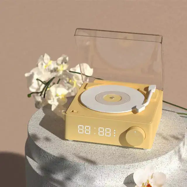 Retro Vinyl Wireless Bluetooth Speaker Alarm Clock