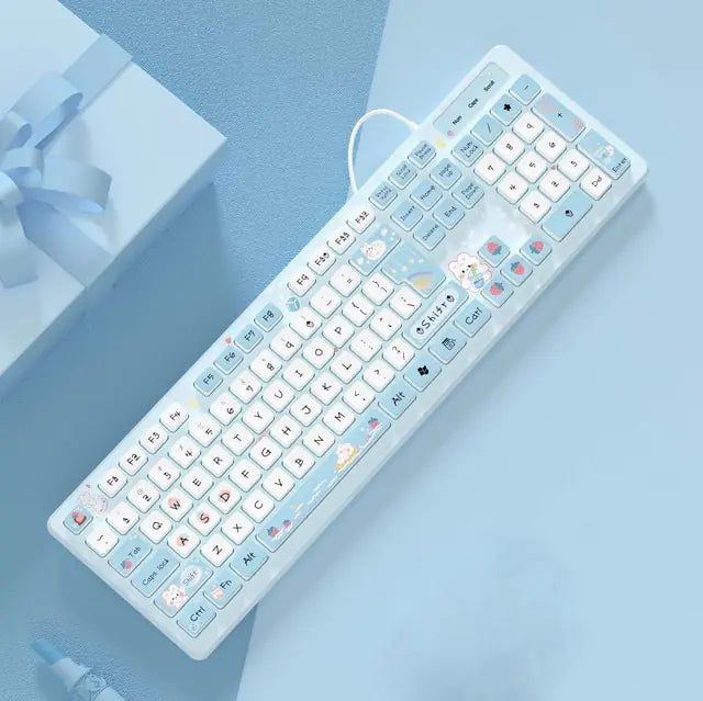 Wired Keyboard with Mute Click