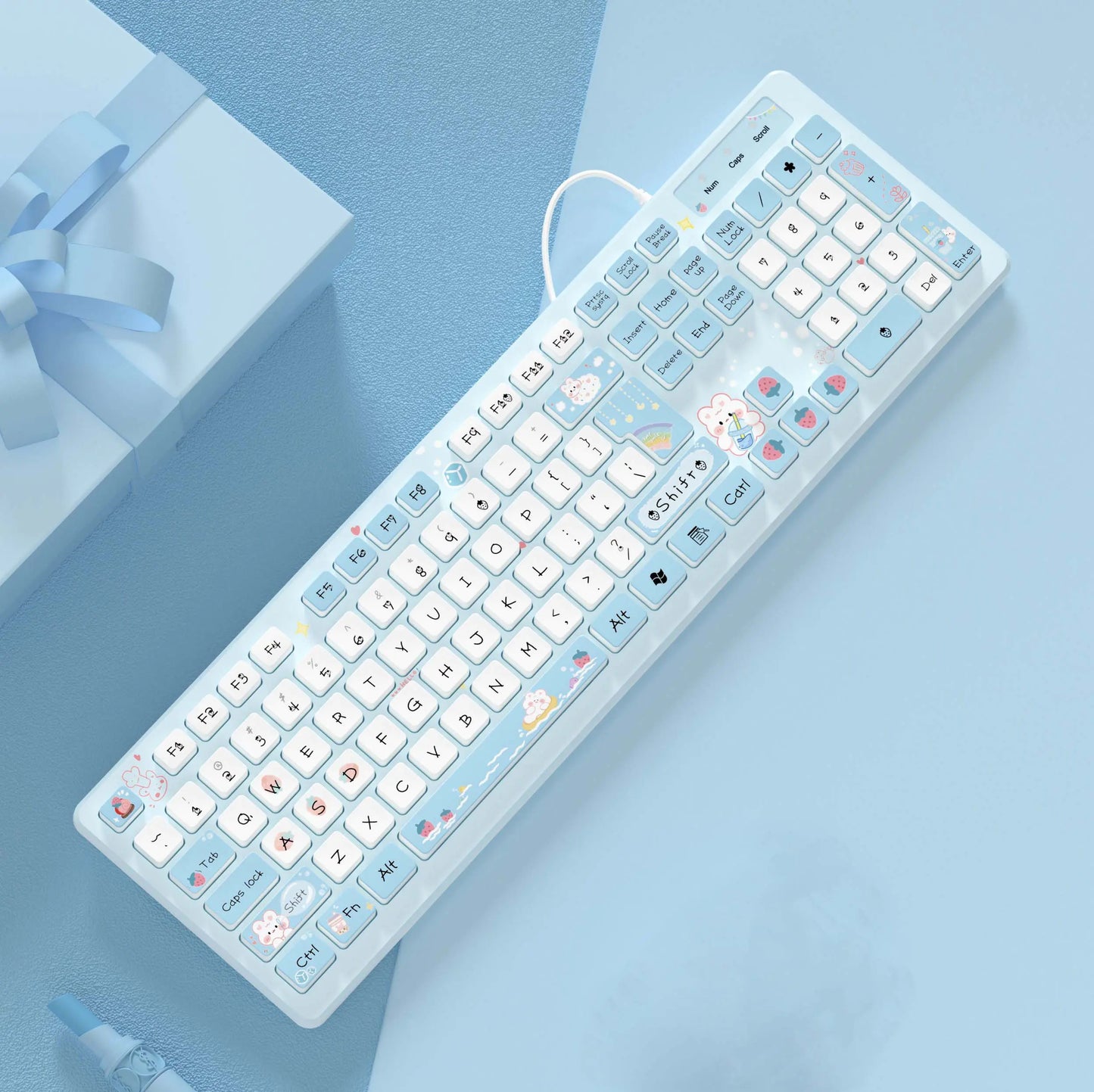 Wired Keyboard with Mute Click