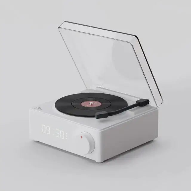 Retro Vinyl Wireless Bluetooth Speaker Alarm Clock