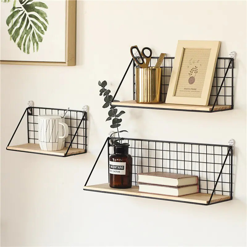 Nordic Wooden Hanging Shelves