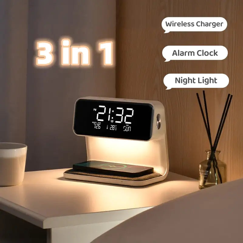 3 In 1 screen Alarm Clock